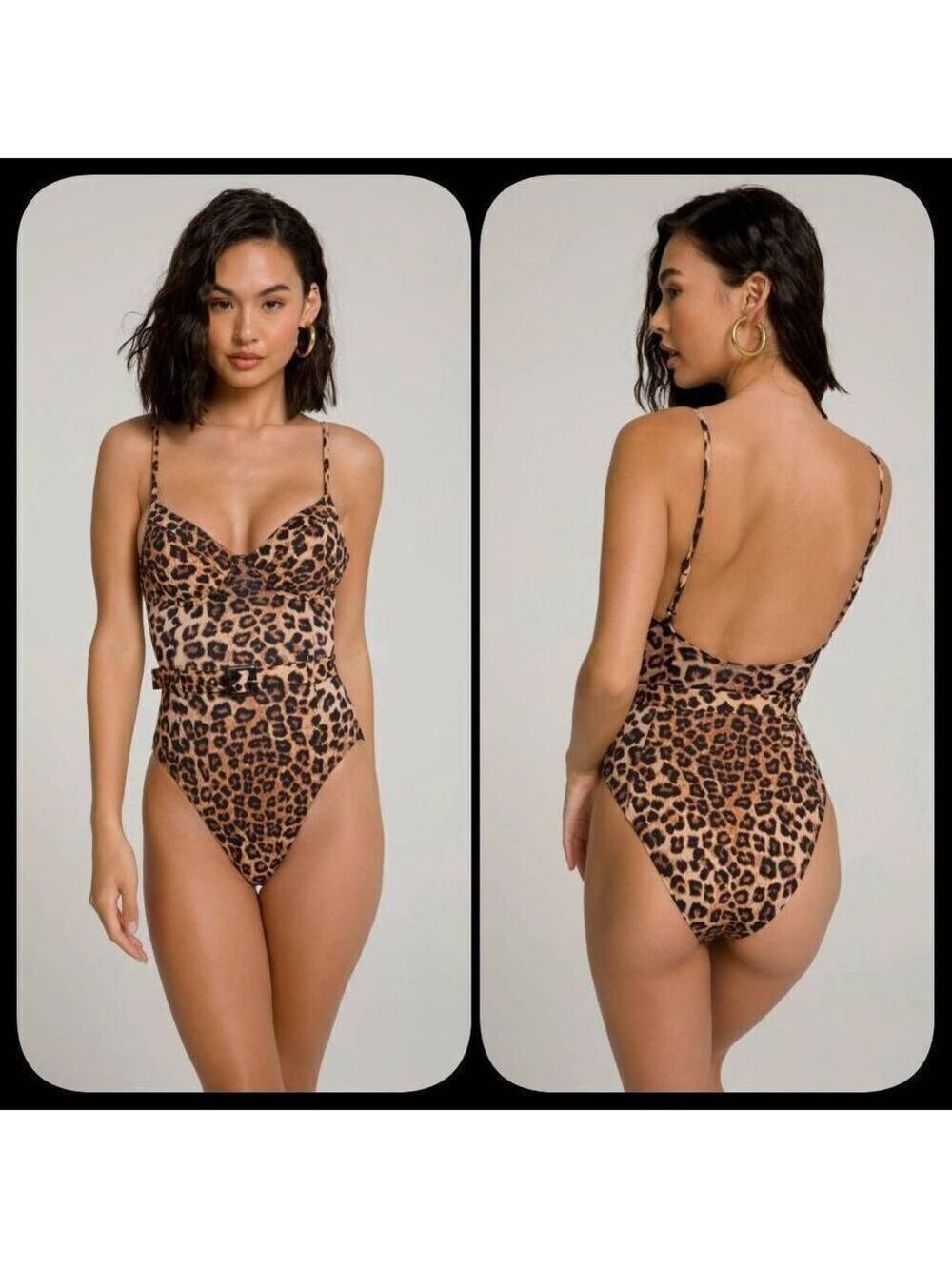 Good American Showoff One Piece Swimsuit XXXL Tan Brown NWT